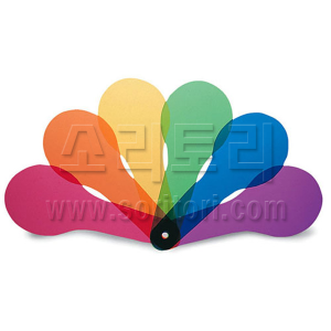 색 관찰 부채 Color Paddles (6색상, 3세트 - 18개)